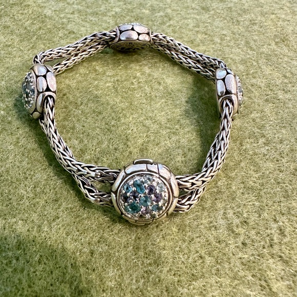 John Hardy SS bracelet with gemstones - Picture 7 of 8